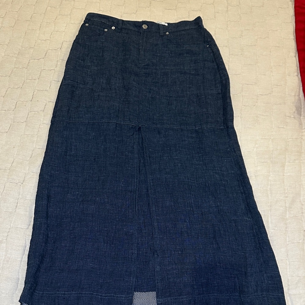 Dark Blue Pencil Skirt - Women
